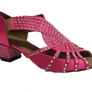 300110 Cerise Satin with Diamante Stones