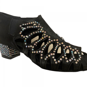 300401 Black Satin with Diamante Stones